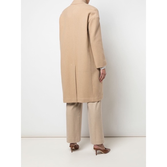 Vince oversize collarless wool coat in Lim… - Picture 8 of 14